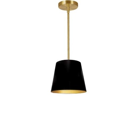Dainolite 1Lt Oversized Drum Pendant X-Small, Bk/Gld Shade ODR-XS-698